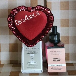 Bath & Body Work RUFFLE HEART Control Nightlight Wallflower Plug + Refill 2PC